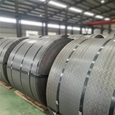 Checkered steel coil for floor