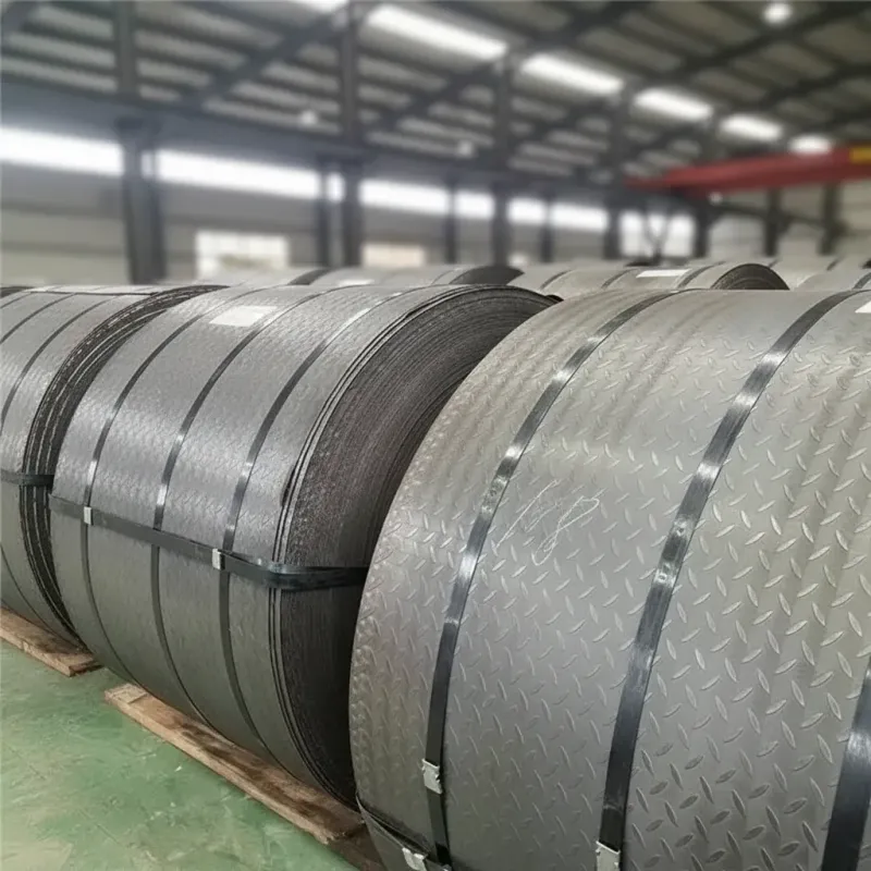 Checkered steel coil for floor