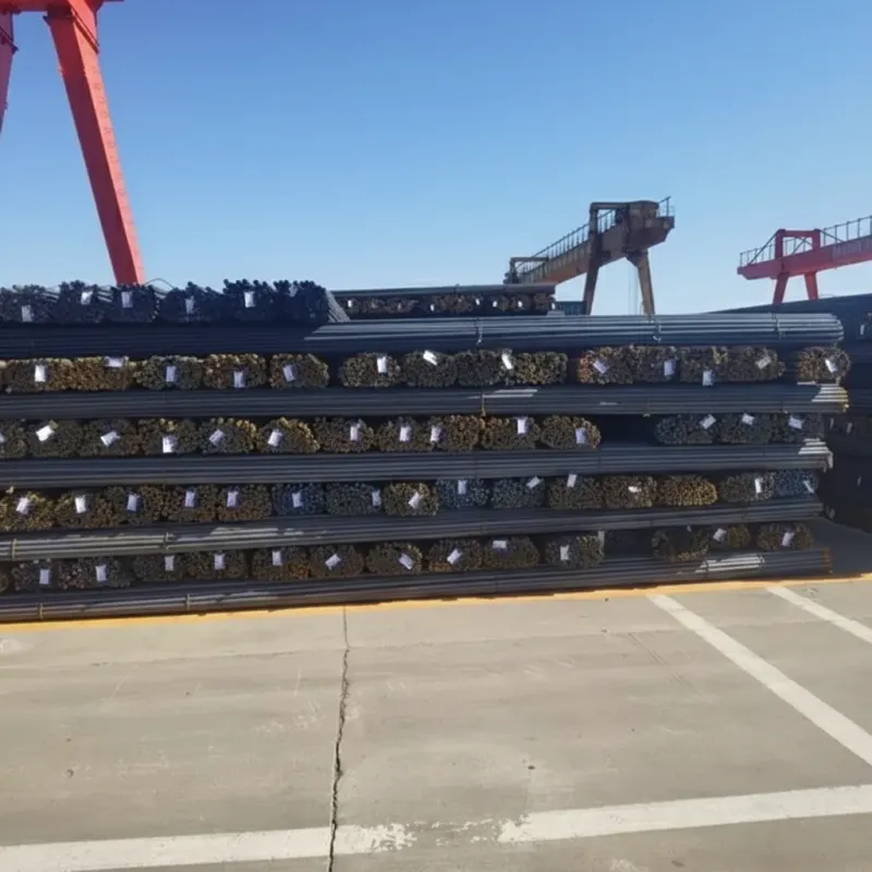 Deformed steel bars for construction