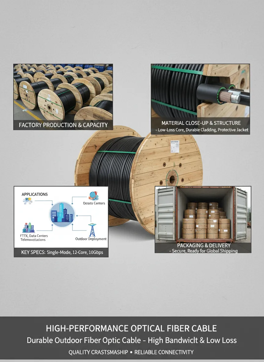 fournisseur de câble à fibre optique extérieur pour installation aérienne