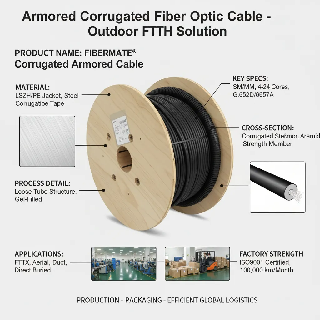 Vente en gros de fibre optique intérieure pour bâtiment