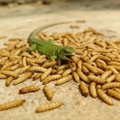 High calcium livestock feed worms