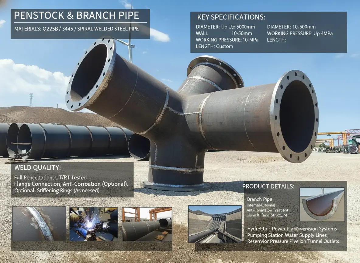 high-pressure steel penstock
