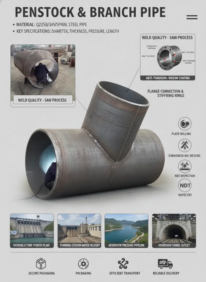steel bifurcated pipe