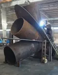 Steel bifurcation pipe
