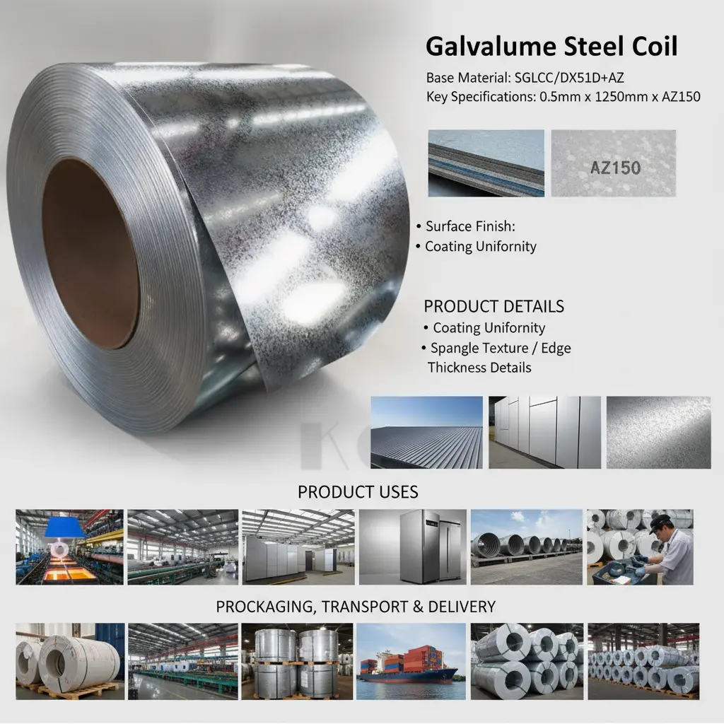 AZ55 Galvalume Coil