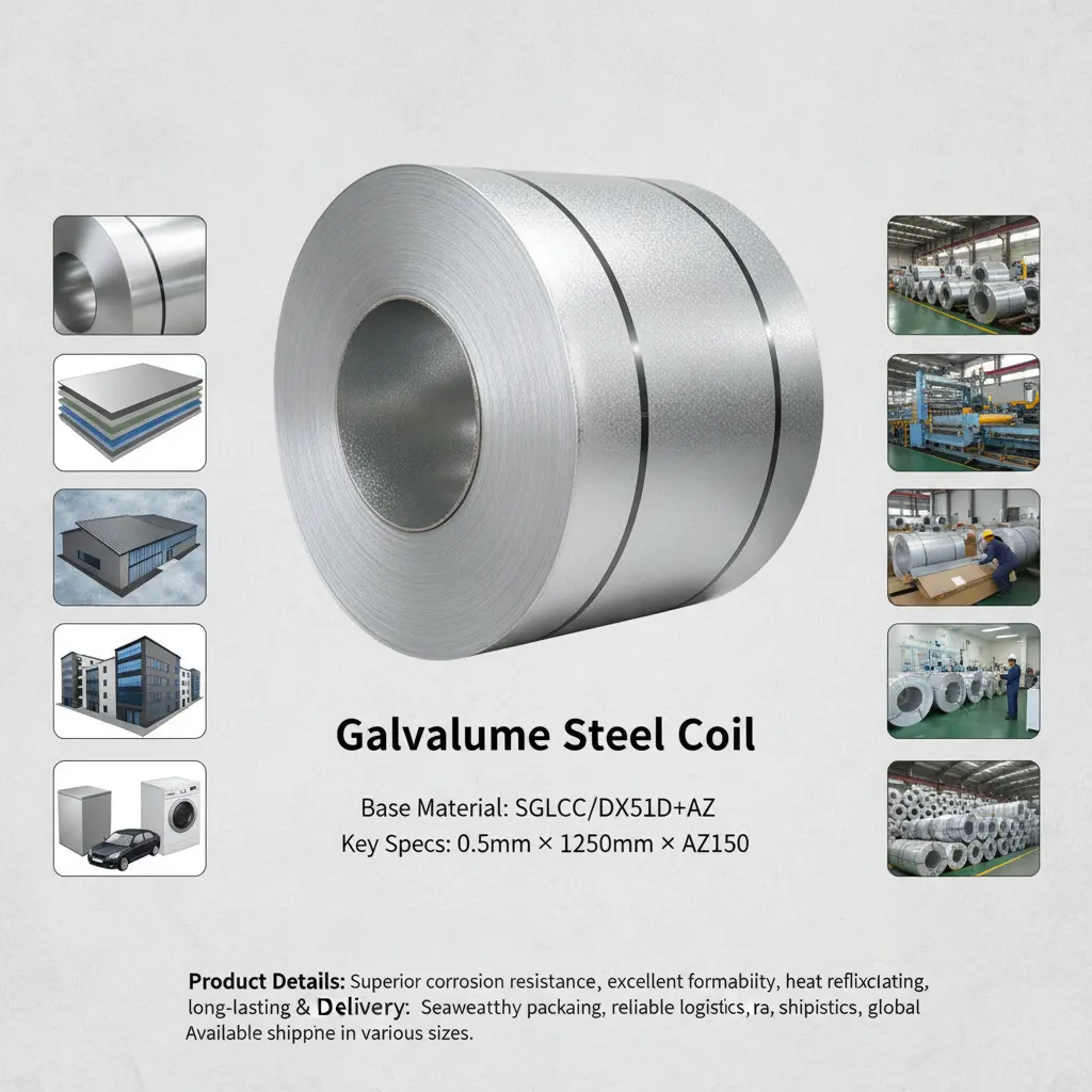 aluminum zinc coated steel coil