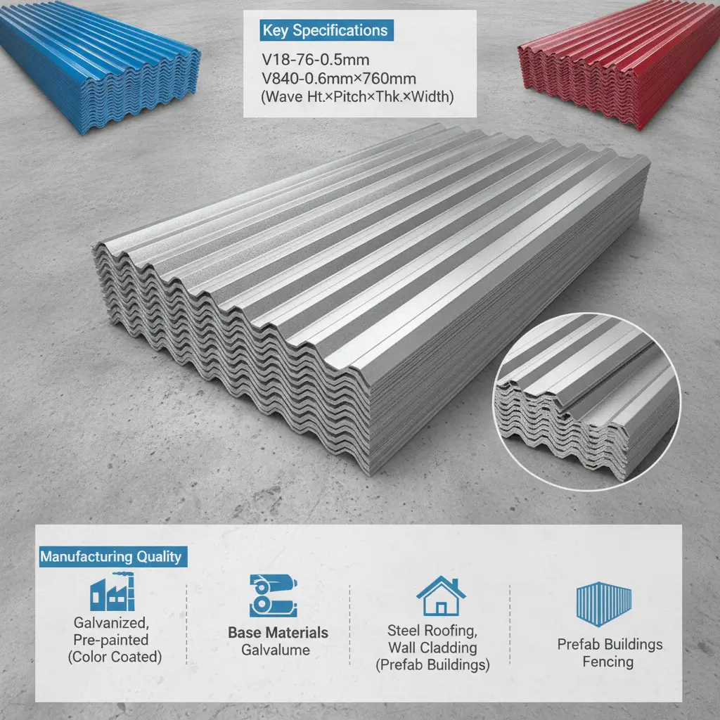 Color Coated Corrugated Roofing Sheet Manufacturer