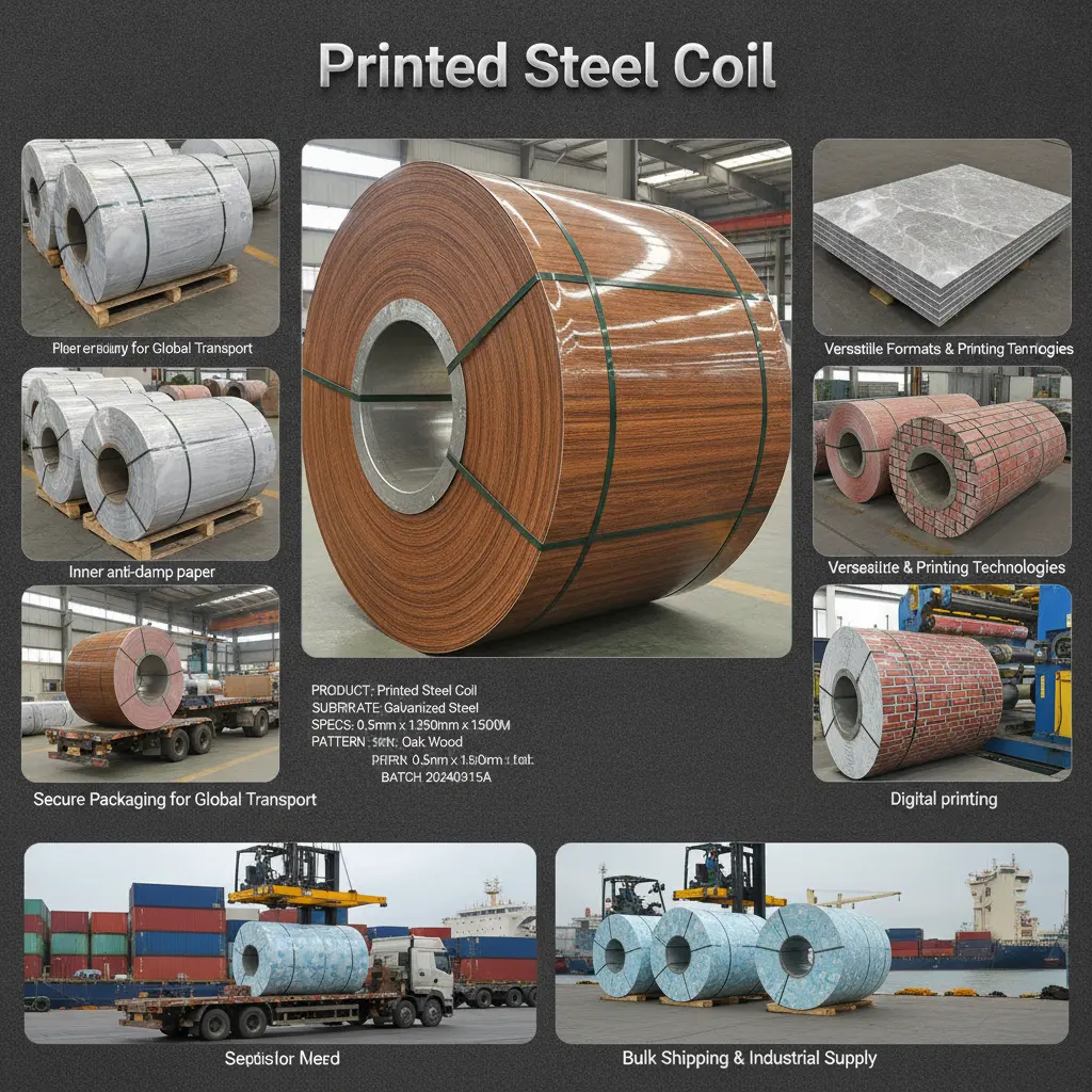 wood pattern printed steel coil