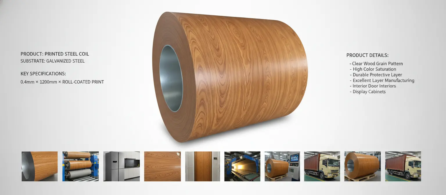 wood grain steel coil