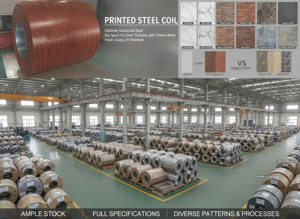 wood effect steel coil