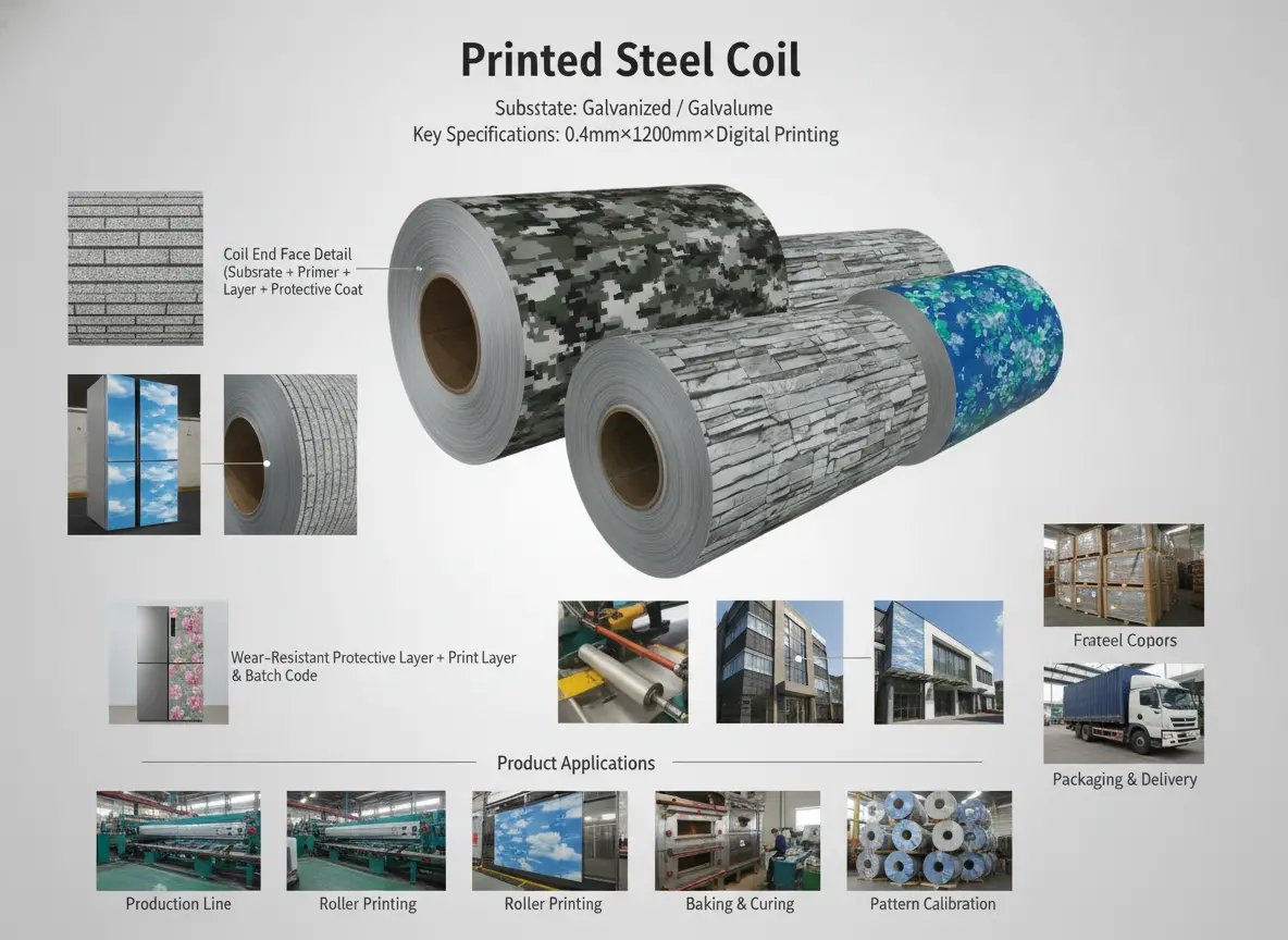 embossed printed steel coil supplier