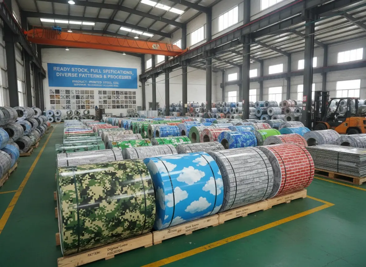printed embossed steel coil