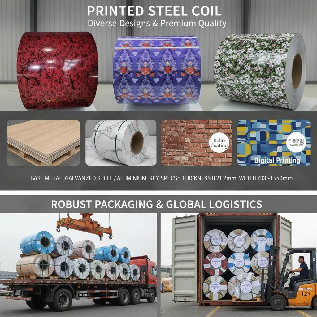 floral pattern steel coil