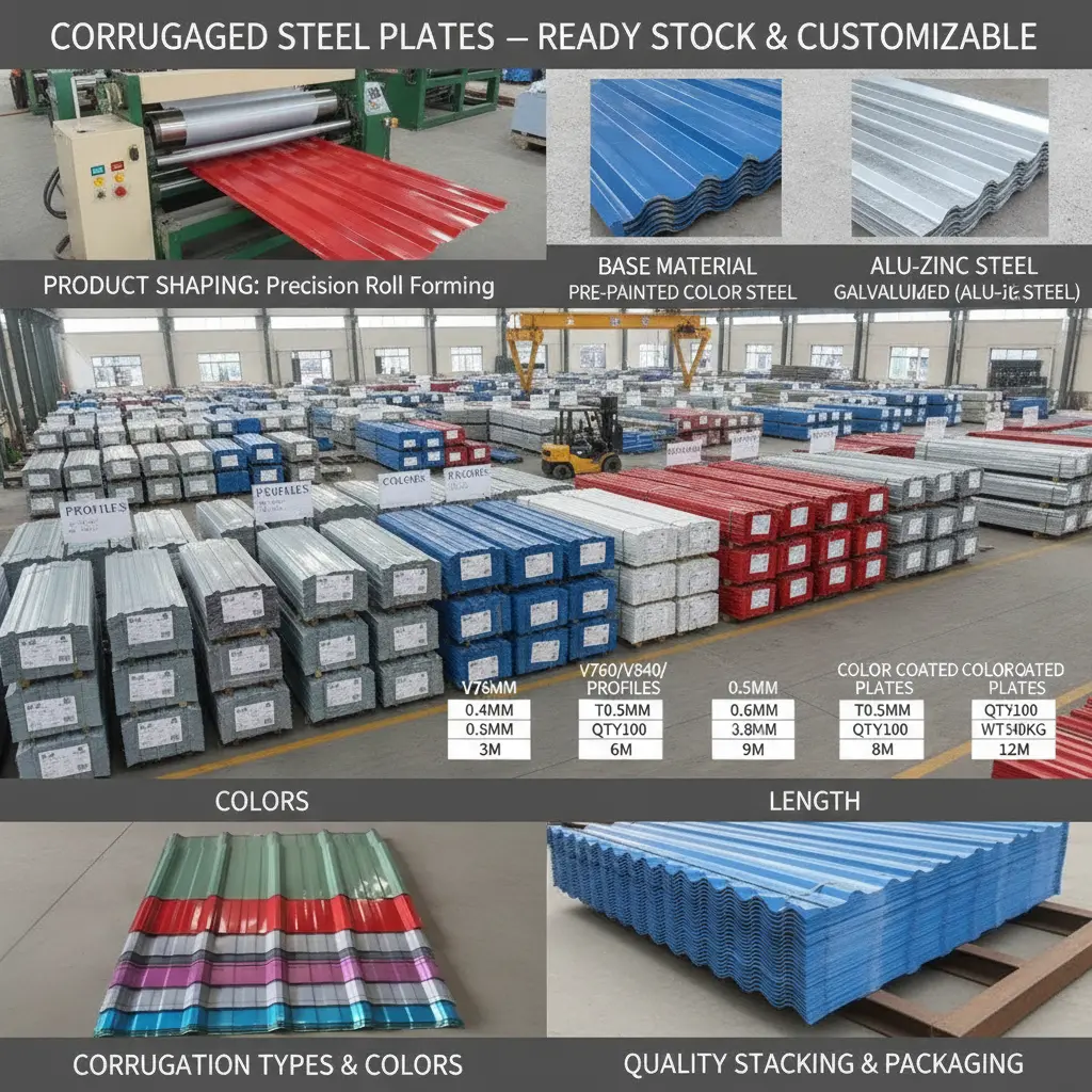 corrugated roofing panel